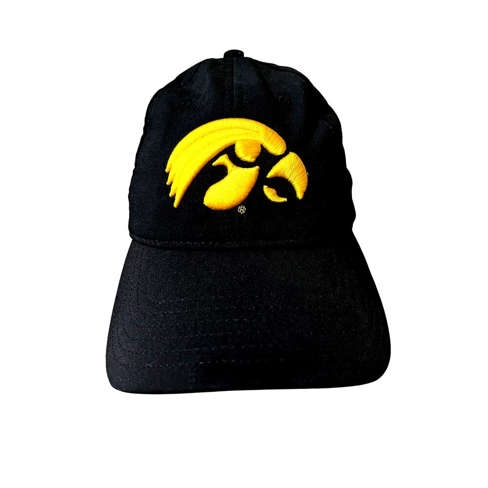 Iowa Hawkeyes OSFA Under Armour Black Embroidered Logo Adjustable Hat